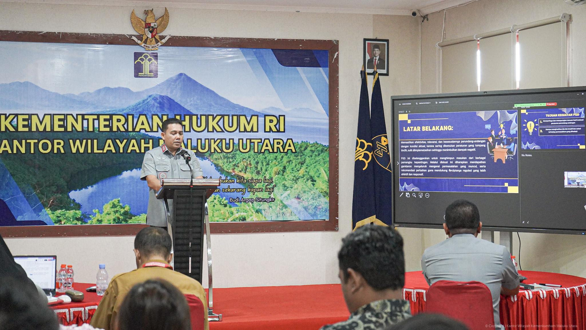 Kemenkum Malut Gelar FGD Pelindungan Lahan Pertanian Pangan Berkelanjutan